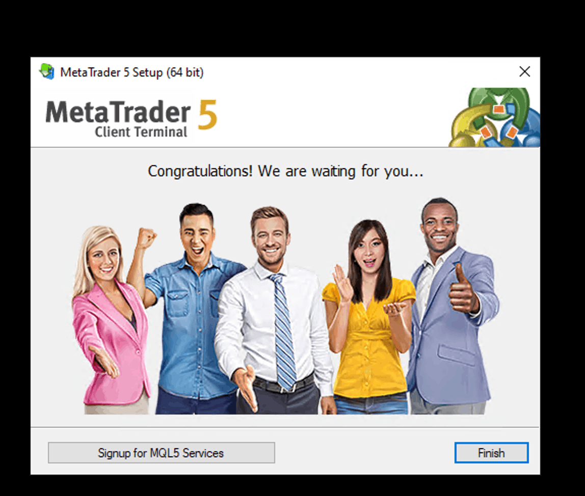 MetaTrader 5 installation progress